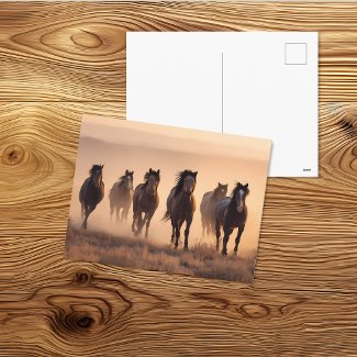 Wild Horse Herd Western Landscape Art