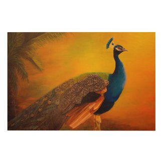 Indian Peacock at sunrise art