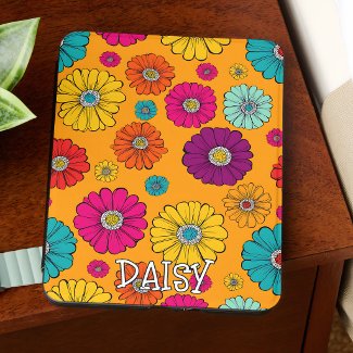 Bright Retro Daisy Kindle Cover
