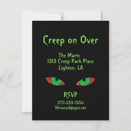 Halloween Party Creep on Over Invitations