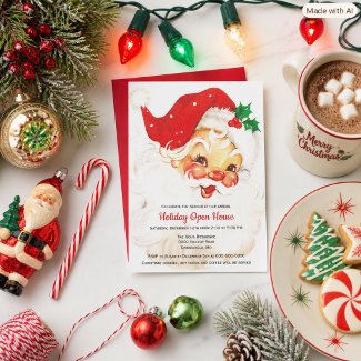 Vintage Retro Santa Claus Christmas