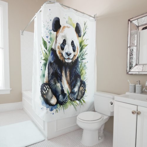 Beautiful Watercolor Panda Bear