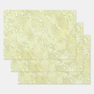 Silky Faux Moire Pattern in Shimmering Yellow