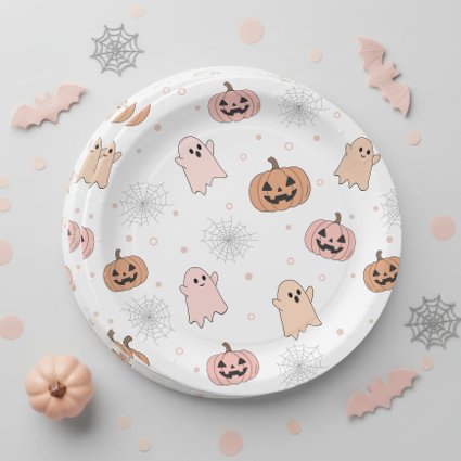 Pastel Halloween Pumpkins Ghosts Pattern ID1326