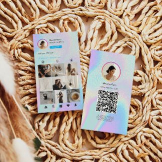 Instagram Holographic QR Code 10 Photo Grid