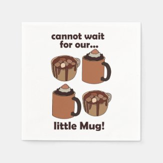Hot Chocolate Winter Cocoa Baby Shower Napkins