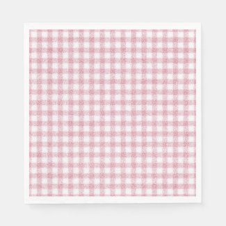 Velvety Pink and White Gingham Charm