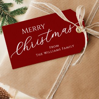 Red Modern Minimalist Merry Christmas