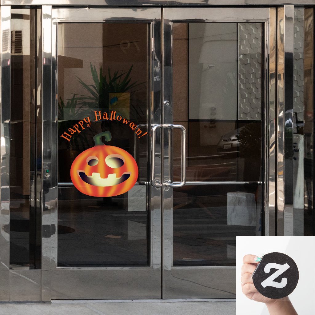Trick or Treat Halloween Pumpkin Window Cling