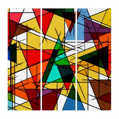 Modern Triangle Colorful Geometric