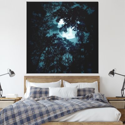 Beautiful Moon Glow Though Trees