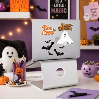Halloween Ghost & Bat Car Boo Crew Vinyl
