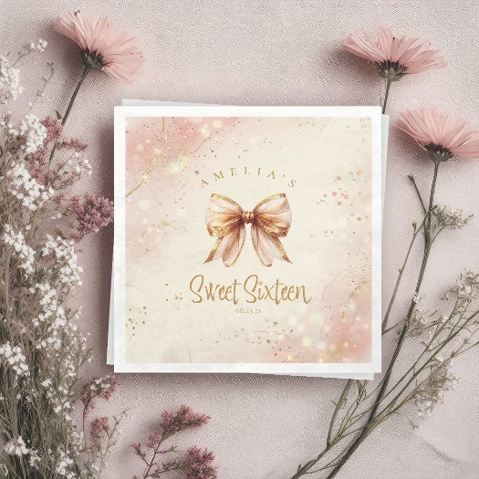 Glam Coquette Bow Sweet Sixteen Blush ID1289