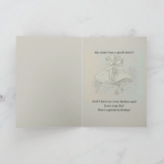 HUMOROUS, SWEET SISTER BIRTHDAY CARD