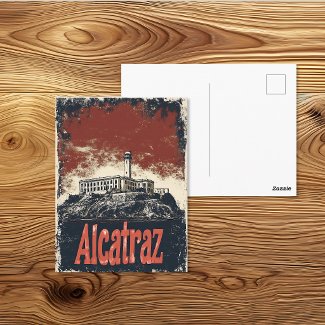 Vintage Alcatraz Island Travel Poster