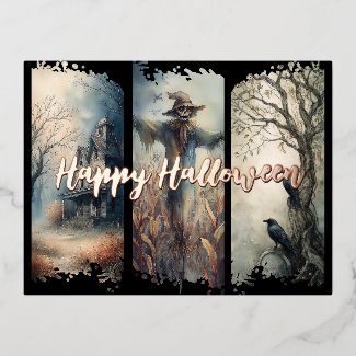 Halloween Brushstroke Triptych