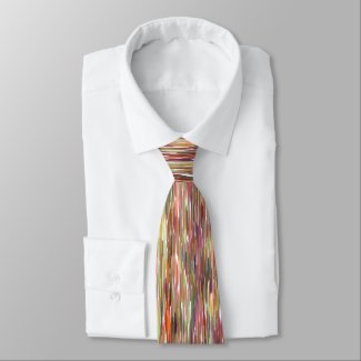 MEN'S TIE/VERTICAL MULTI-COLORED STRIPES