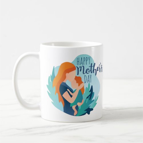 Modern Mothers Day Mom and Daughter Gift Coffee Mug