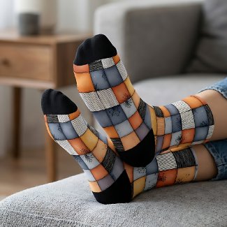 Spooky Patchwork Socks