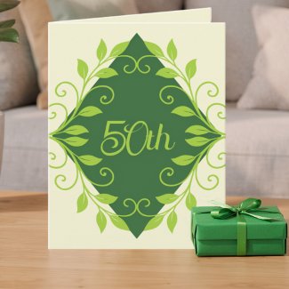 Bottle Green Birthday Invitation With Green Vines