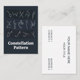 Constellation Pattern in Stripes Style Astrologer Business Card