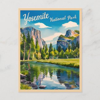 Vintage Travel Yosemite National Park California