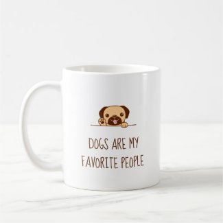 Cute Pug Dog Peeking above Quote