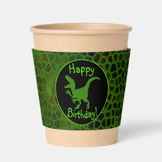 Green Dinosaur Hide Happy Birthday!