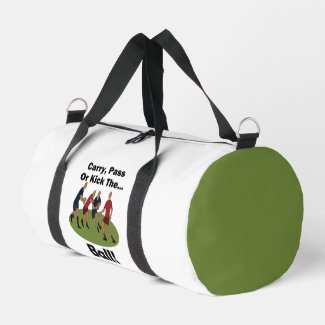Rugby Player Carry Pass Or Kick The Ball Sports Duffle Bag