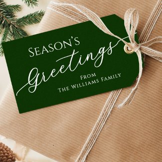 Green Modern Minimalist Season’s Greetings