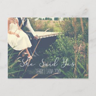 She Said Yes, Elegant Typography in White