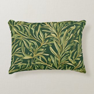 Elegant Green Botanical Vintage Foliage Pattern