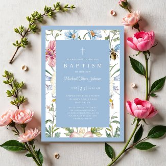 Elegant Vintage Floral Baby Boy Baptism